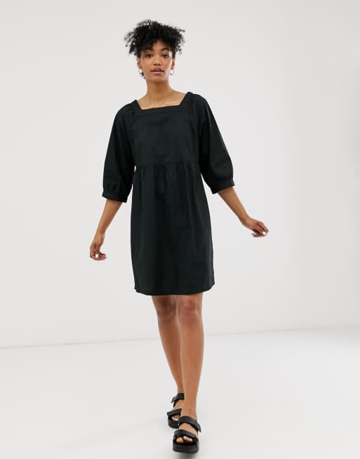 Monki square 2025 neck dress