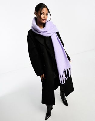 Monki soft chunky scarf in lilac