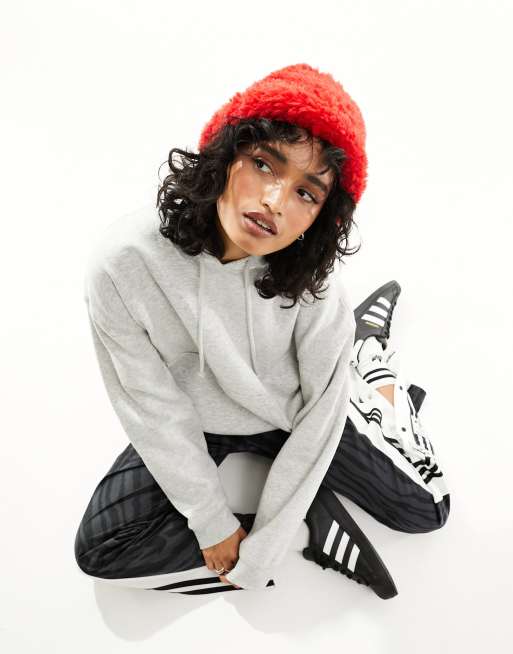 Monki soft faux fur hat in red, 2 of 4