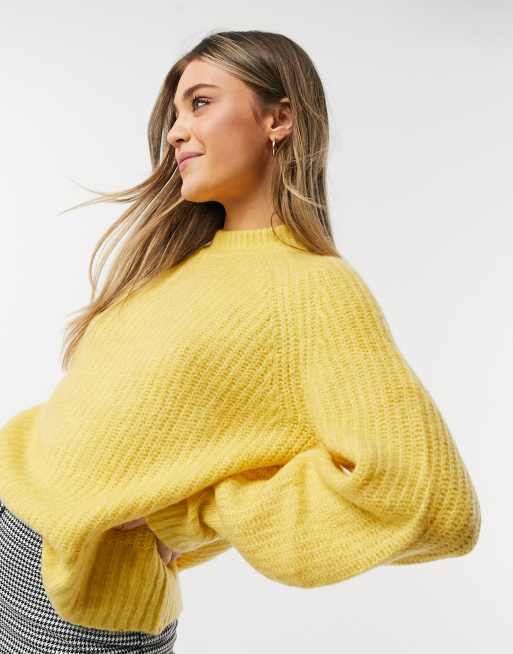 Beautifully Brilliant Mustard Yellow Chenille Knit Sweater