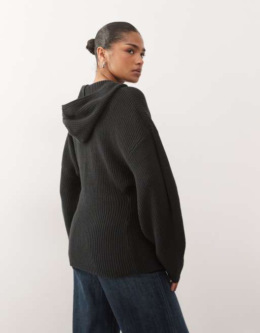 Monki - Sort cardigan med dobbelt lynlås, 3 af 4