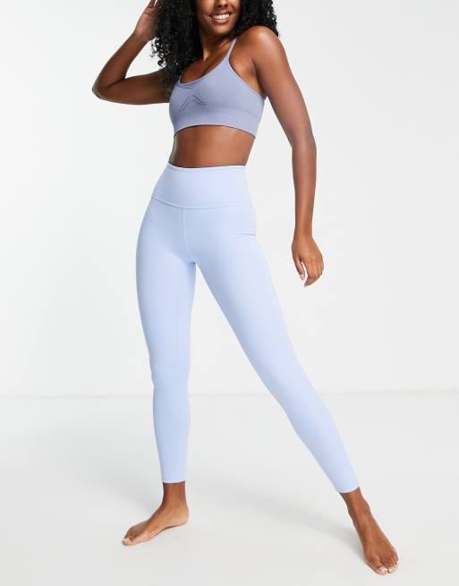 Monki cropped tank top and sport leggings in blue