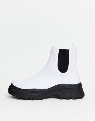 white chelsea rain boots