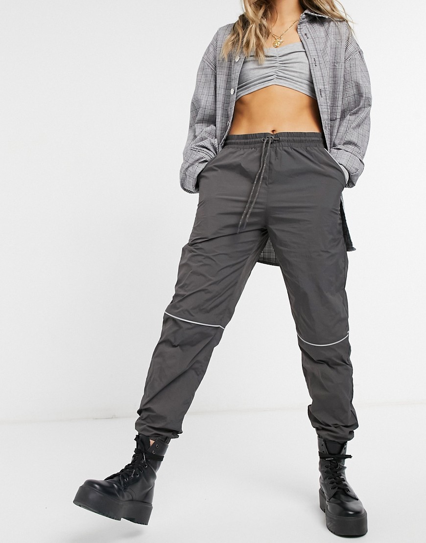 Monki sporty sweatpants in gray-Grey