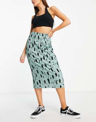 monki pleated midi skirt