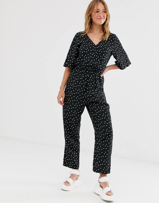 Monki polka store dot jumpsuit