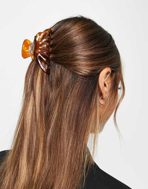 Monki – Spräcklig brun hårklämma