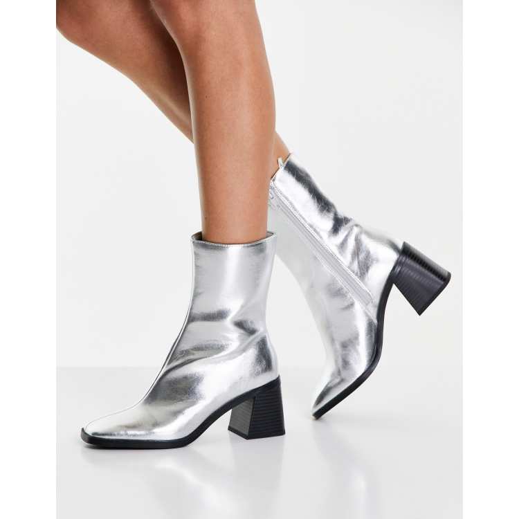 Silver boots sale size 1