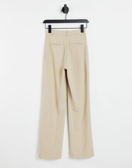 Monki Stacy flare trousers in beige - BEIGE | ASOS