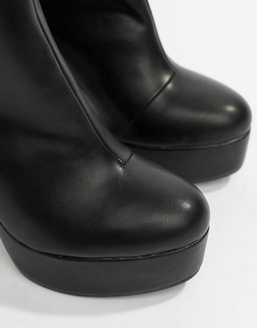 Monki Donna Scarpe Scarpe con plateau Stivali con plateau Platform calf boots 