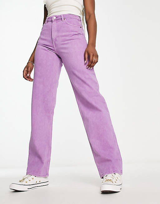 Monki straight leg jeans in lilac