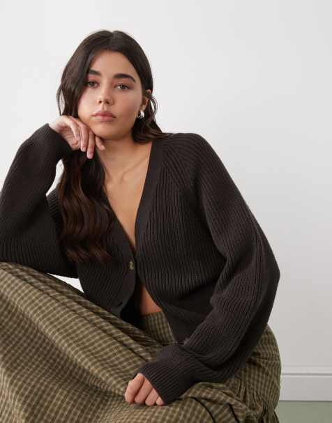 Monki – Strickjacke in Anthrazit - view 1