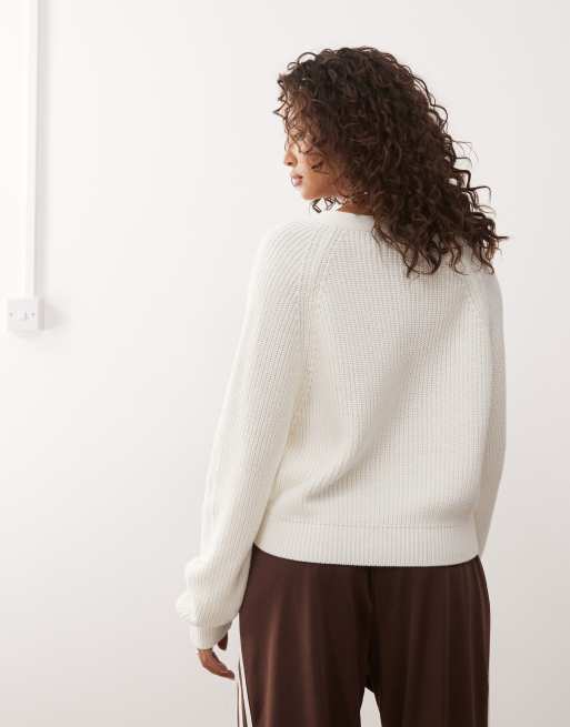 Monki – Strickjacke in Weiß, 4 von 4