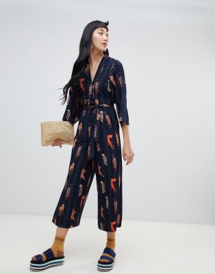 monki belted jumpsuit