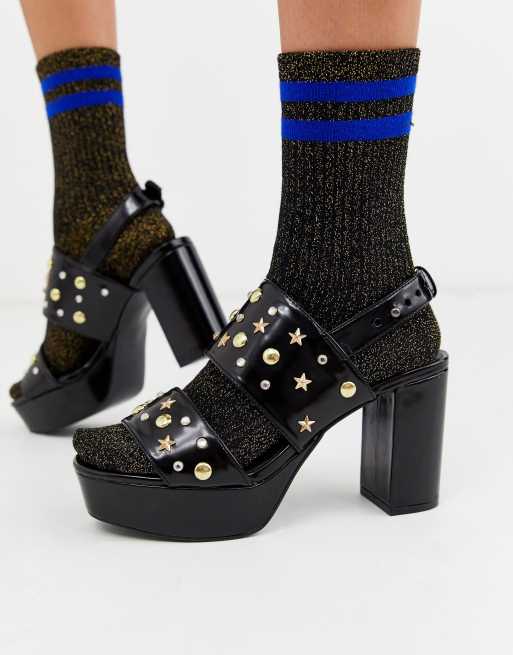 Studded discount platform sandals