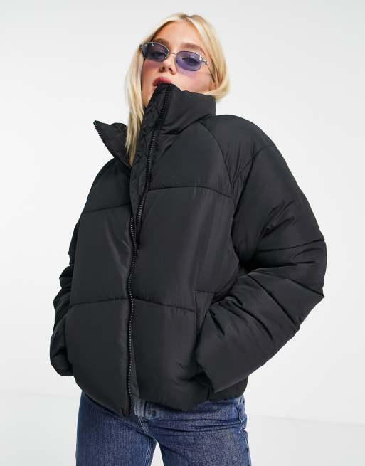 Short padded jacket clearance black