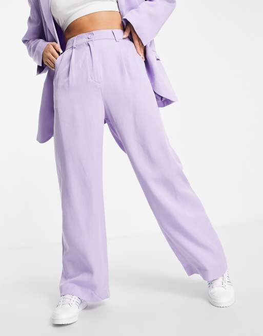 Monki suit wide leg pants in lilac - part of a set | ASOS