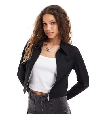 Monki Suiting Tailored Jacket In Black