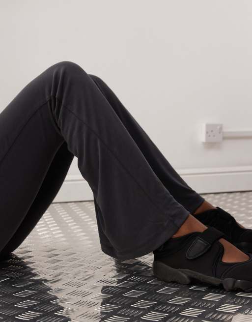 Monki super soft low waist flare jersey pants in gray | ASOS