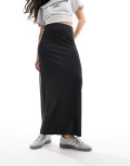 [Monki] Monki super soft maxi skirt in black XS BLACK