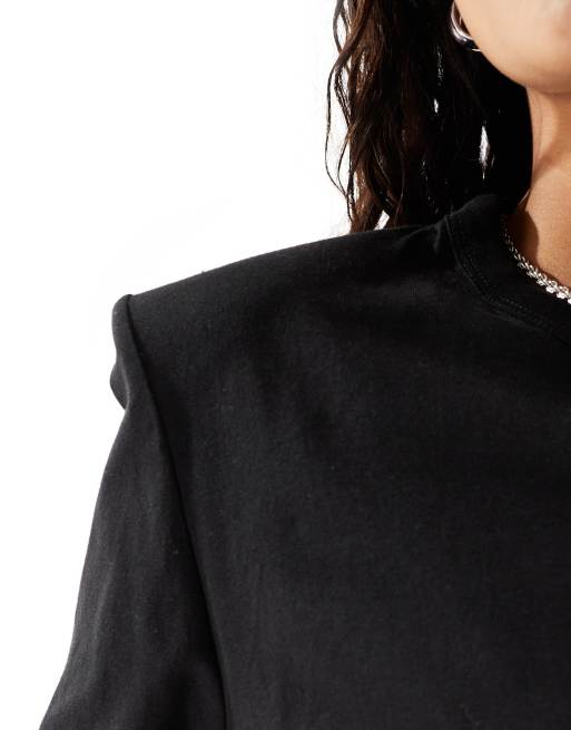 Monki - T-shirt a maniche corte nera, 2 di 4