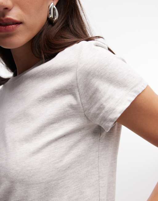 Monki - T-shirt grigio mélange, 3 di 4