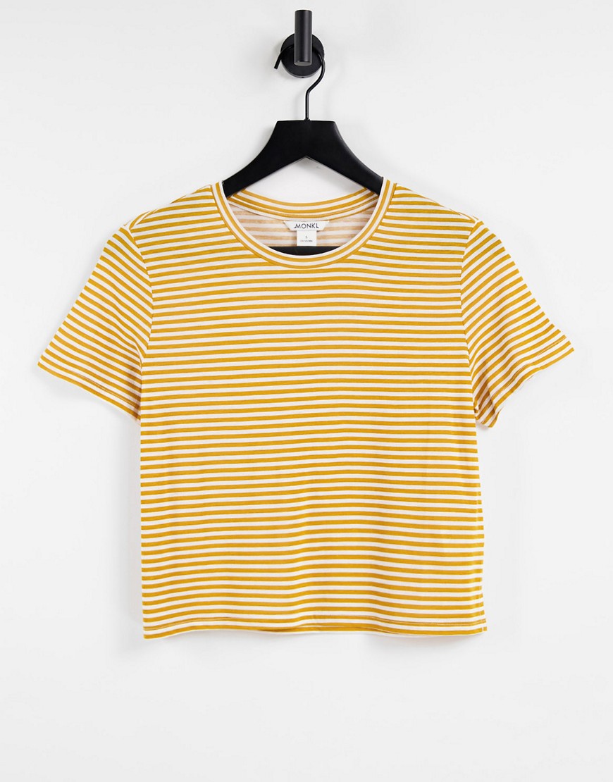 Monki T-shirt in yellow