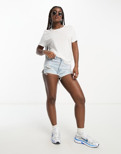 Monki - T-shirt met korte mouwen in wit