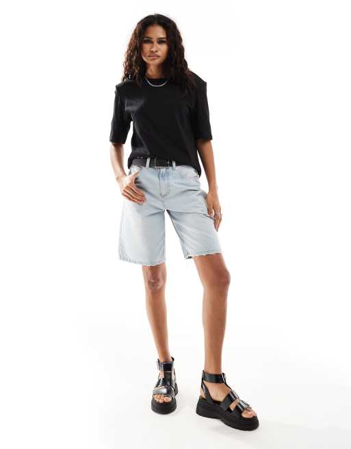 Monki - T-shirt met korte mouwen in zwart, 4 van 4