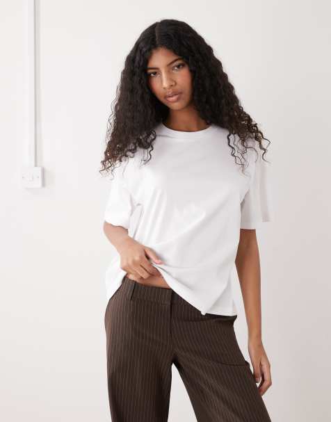 Monki - T-shirt squadrata oversize bianca - view 1