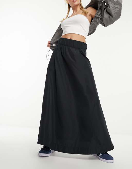 Taffeta high waisted maxi skirt sale