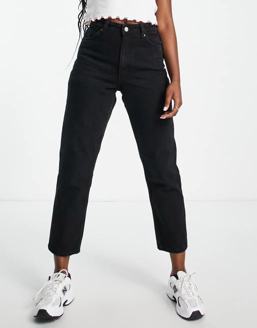 Monki Taiki high waist mom jean in black