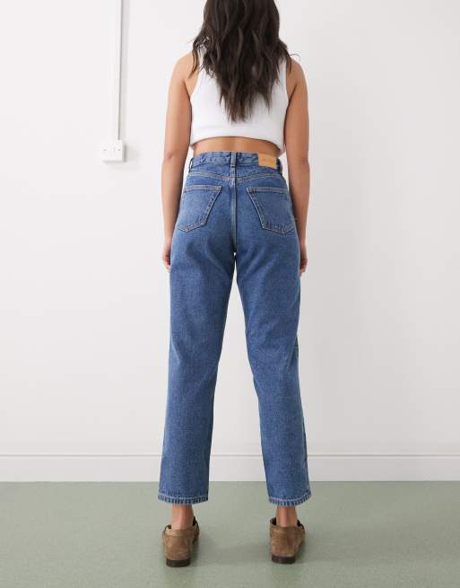Monki - Taiki - Jean bouffant à taille haute - Bleu foncé, 3 de 5