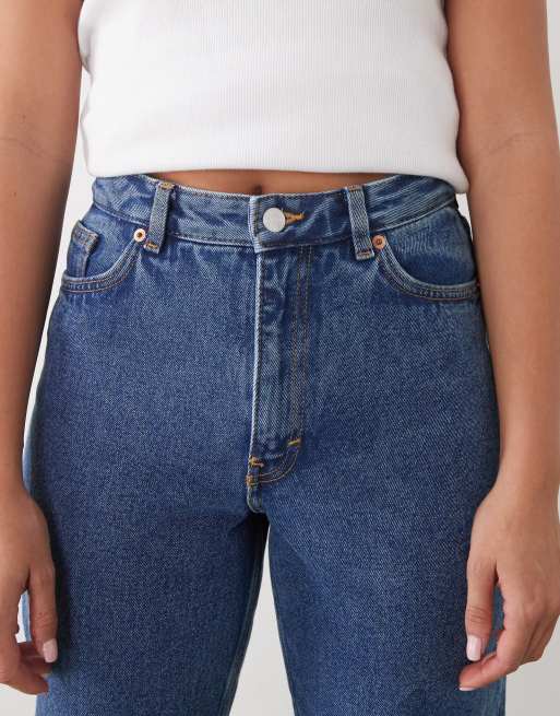 Monki - Taiki - Mørkeblå jeans med høj talje og ballonben, 4 af 5