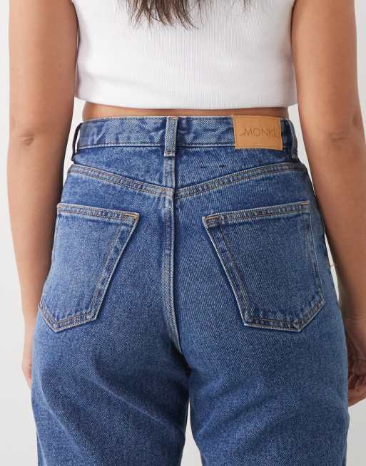 Monki - Taiki - Mørkeblå jeans med høj talje og ballonben, 5 af 5