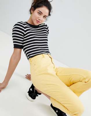 yellow mom jeans