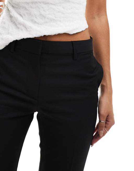 Monki tailored flare trousers in black, 3 of 5
