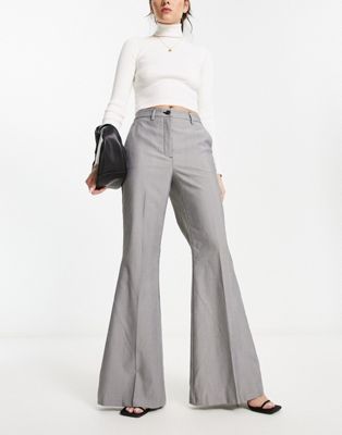 High-waist flared trousers - Brown - Monki
