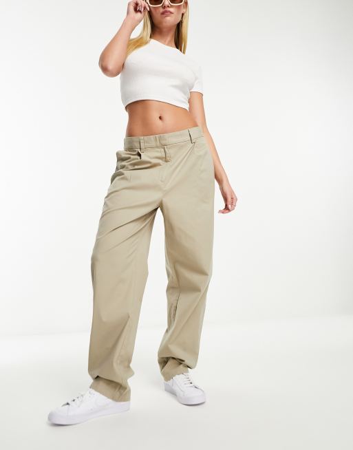 Monki tailored pants in beige