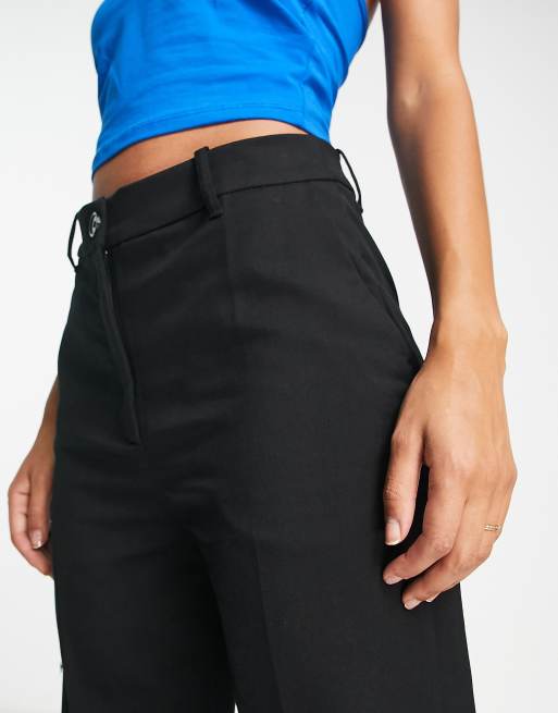 ☆送料・関税込☆MONGDOL★STRAIGHT COATED PANTS★ Monki tailored straight leg pants in black | ASOS