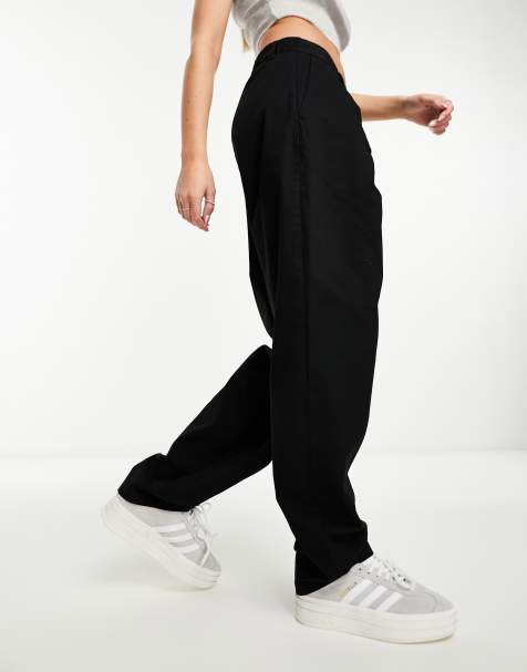 Monki tailored trousers in black - view 1