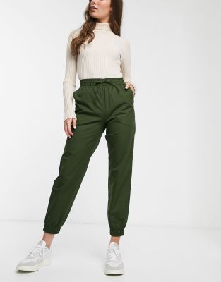 khaki drawstring joggers