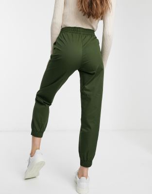 khaki drawstring joggers