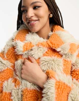 Monki 2024 orange coat