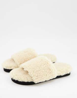 asos fur slippers