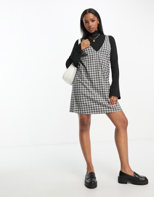 Monki - Ternet pinafore-minikjole, 2 af 4