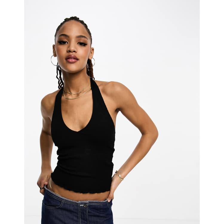 Black hotsell halter tops