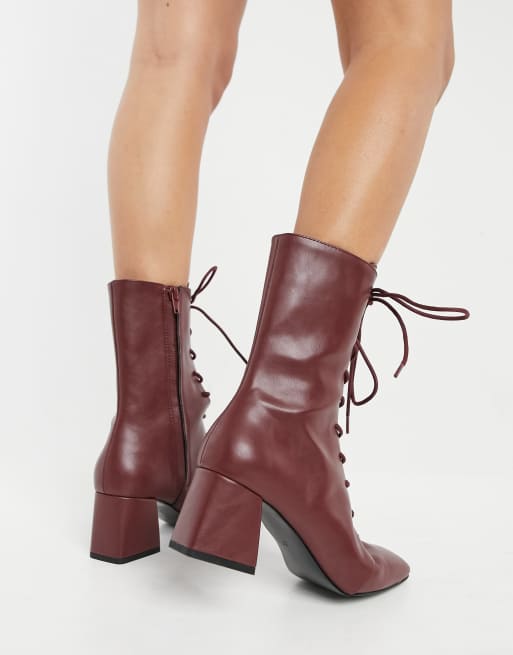 Monki lace up store boots