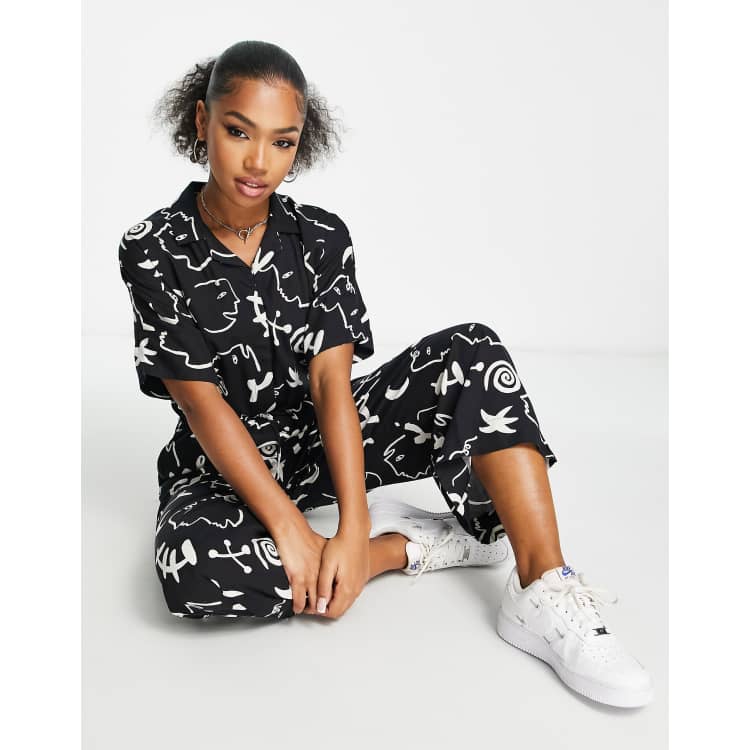 Monki cheap face jumpsuit