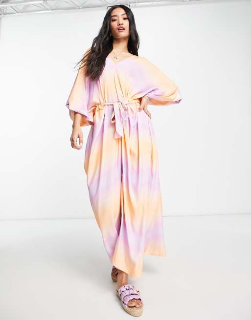 Monki belted outlet kaftan dress